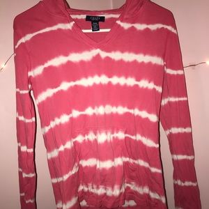 Chaps Pink and White Long Sleeve Shirt